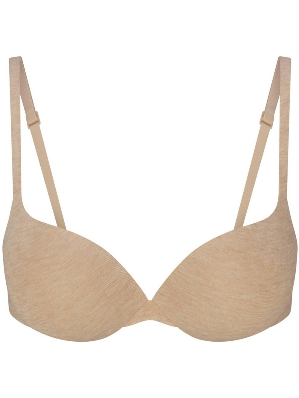 Skims Everyday Cotton ultimate teardrop push-up bra in color Heather Clay